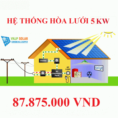 Báo giá hệ thống điện mặt trời hòa lưới gia đình 5KW